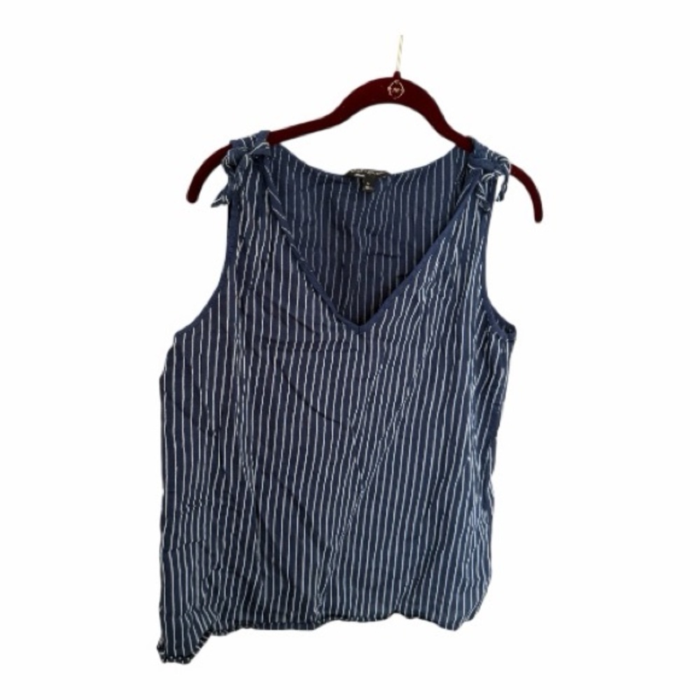 Banana Republic Blue and White Striped Blouse